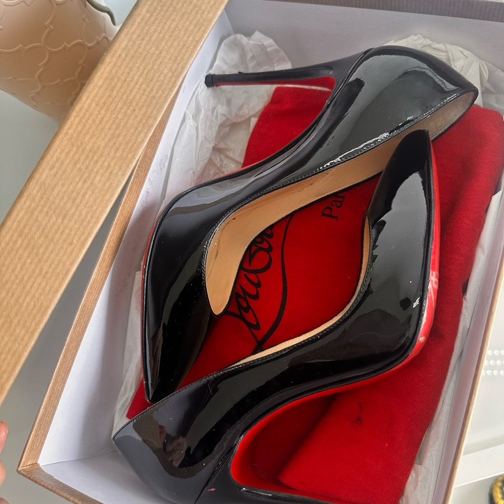 Christian Louboutin Pigalle follies 100ml pumps stilettos classic ones! US 6 - Picture 9 of 11